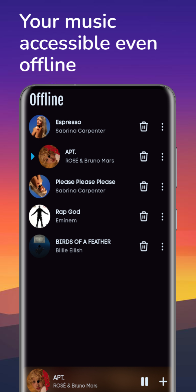Your music, even offline