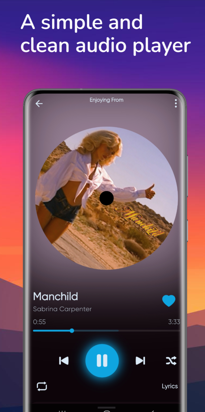 A simple and clean audio player