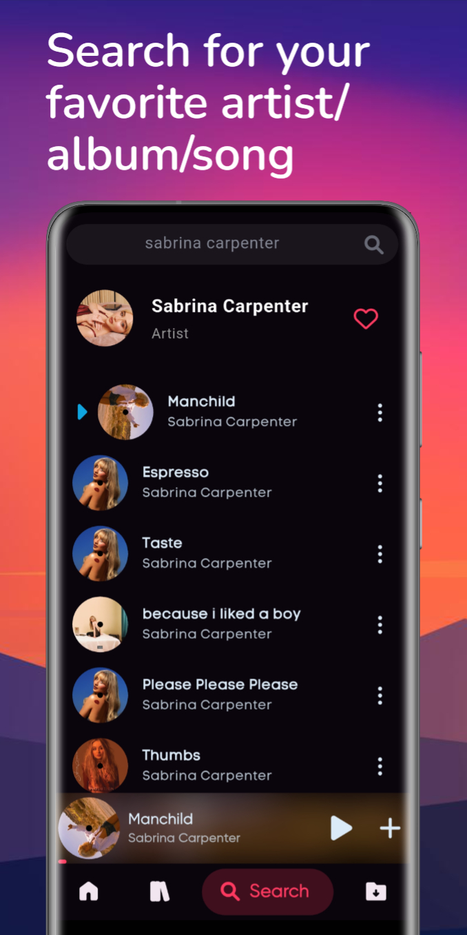 Search your music
